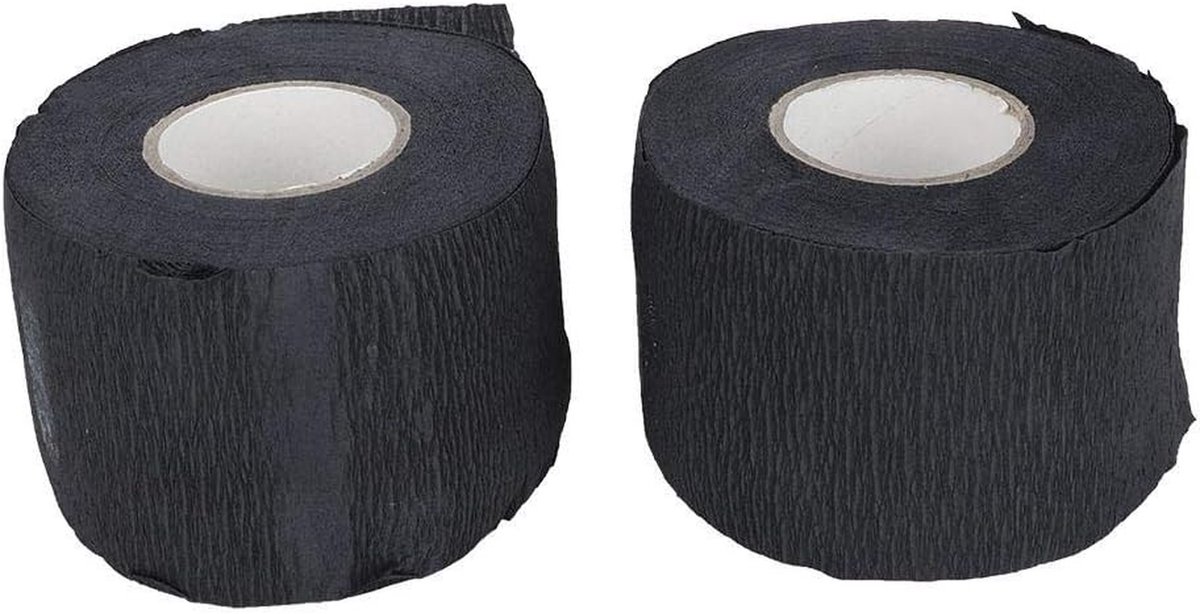 Wegwerp Nekpapier - Kapperspapier Nekstrips - Haar Knippen - Rekbaar Materiaal - 2 Rollen - Zwart