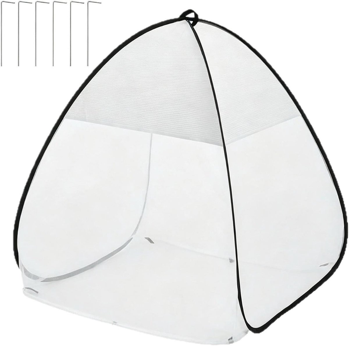 Plantenzonbescherming Tent - Insectenwerend Gaas - Planten Beschermen - Pop-up Ontwerp - 56x56x56 cm - Wit