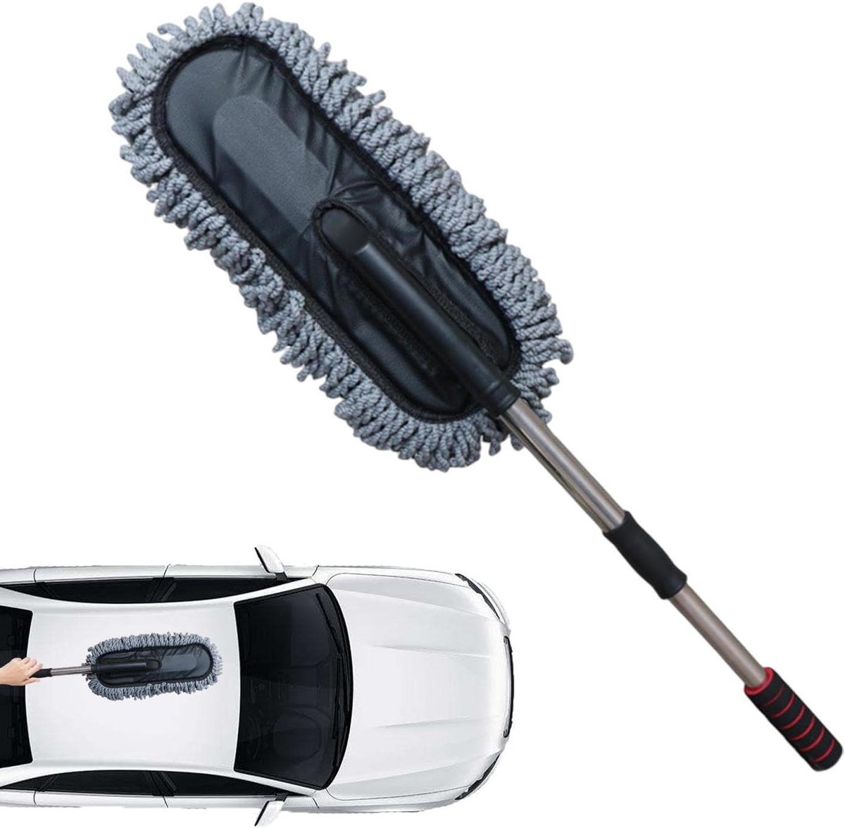 Autowasborstel - Reinigingsborstel Auto - Voertuigen Reinigen - Krasvrije Microvezel - 1 x 1 x 1 cm - Niet gespecificeerd