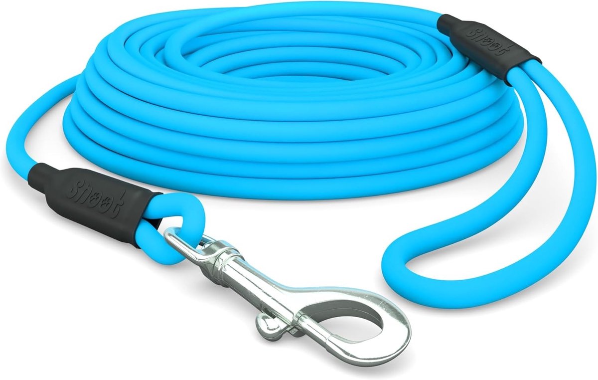 Hondenriem - Cyaanblauw - Waterdicht - Robuust en flexibel - Voor kleine tot middelgrote honden