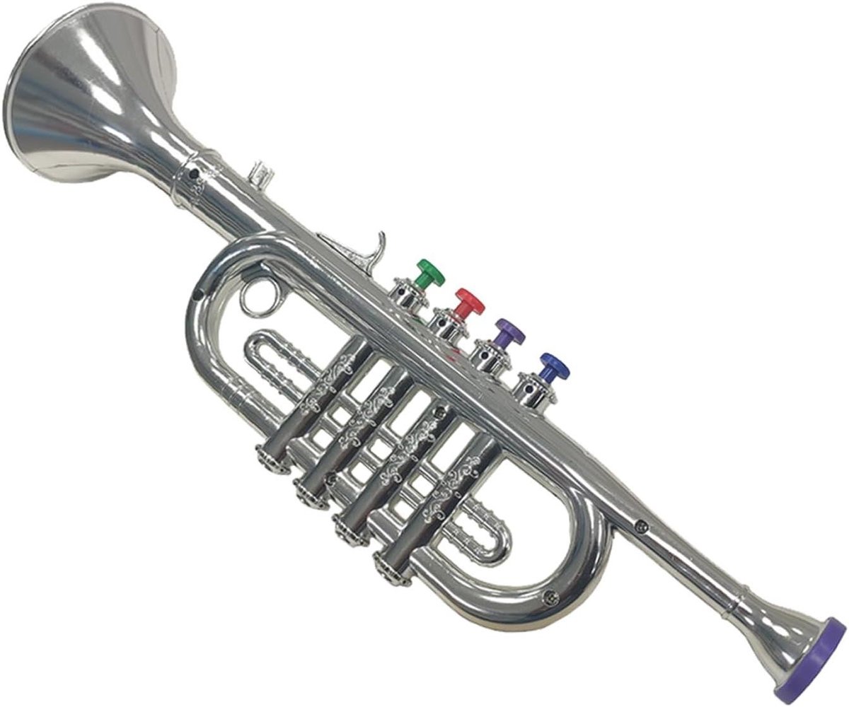 Kinder Trompet Speelgoed - Muziek Speelgoed - Muzikale Opvoeding - ABS Materiaal - 402 x 155 x 108 cm - Zilver