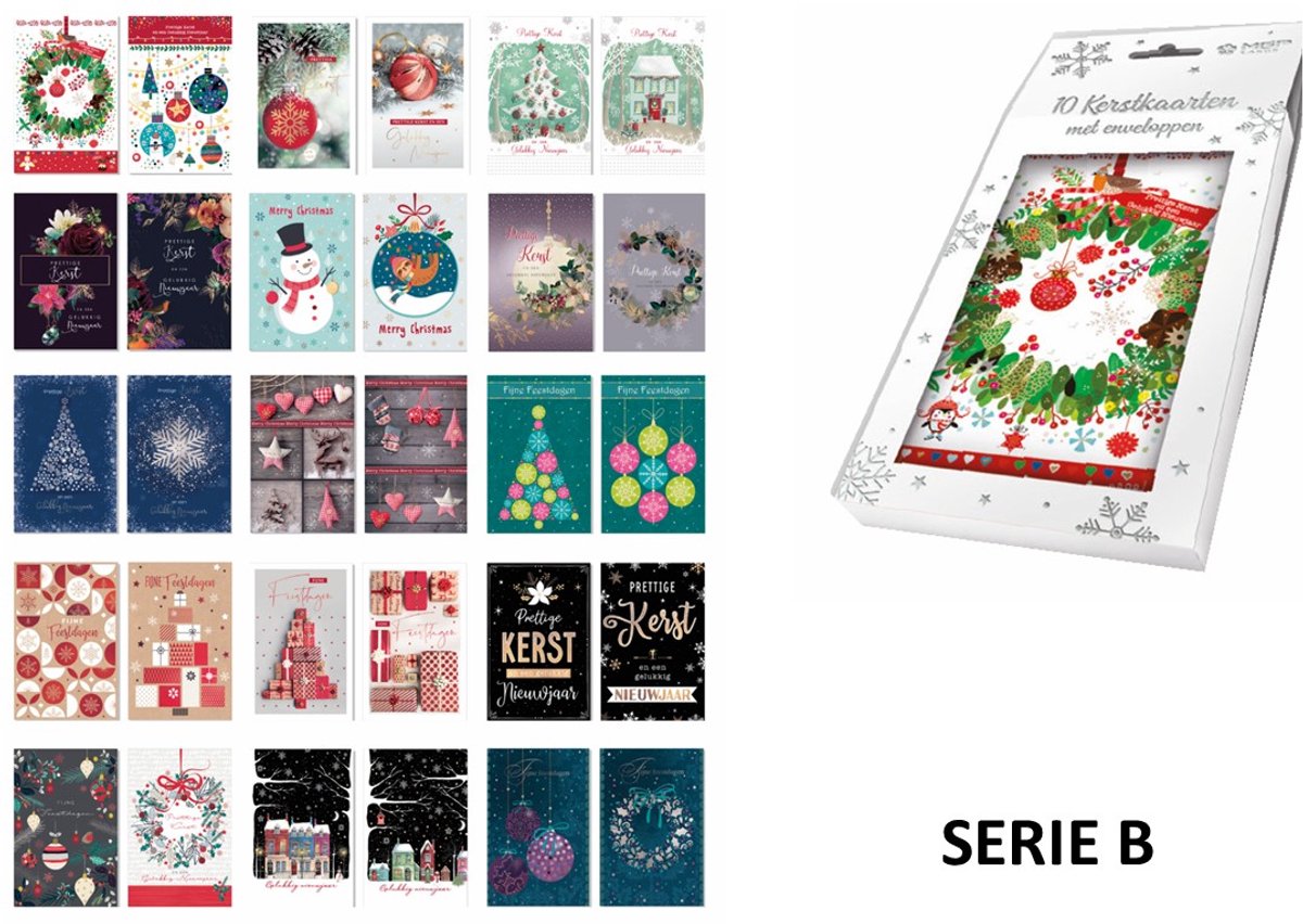 Kerstaanbieding: 54 luxe hangpakjes kerst in karton serie B