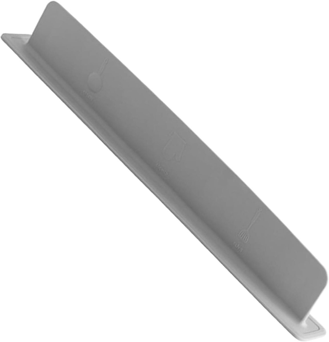 Spoelbak Spatbescherming - Afdichtingsrand Keuken - Voorkomt Water Spatten - Verhoogde Waterbarrière - 49 cm - Grijs