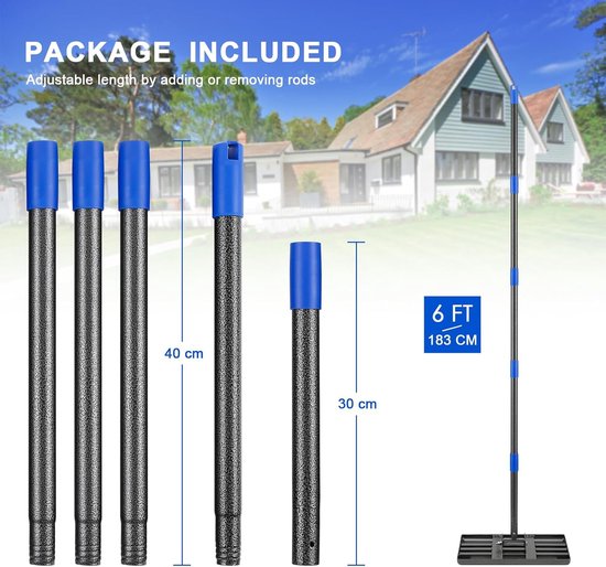 zwart metaal 183 cm — afbeelding 4