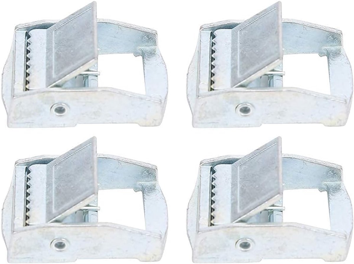 4 Stuks Zinklegering Gesp Cam Flap Gespen Verpakking Gesp Karabijnhaak voor Heavy Duty Tie-down Ladingen Riem