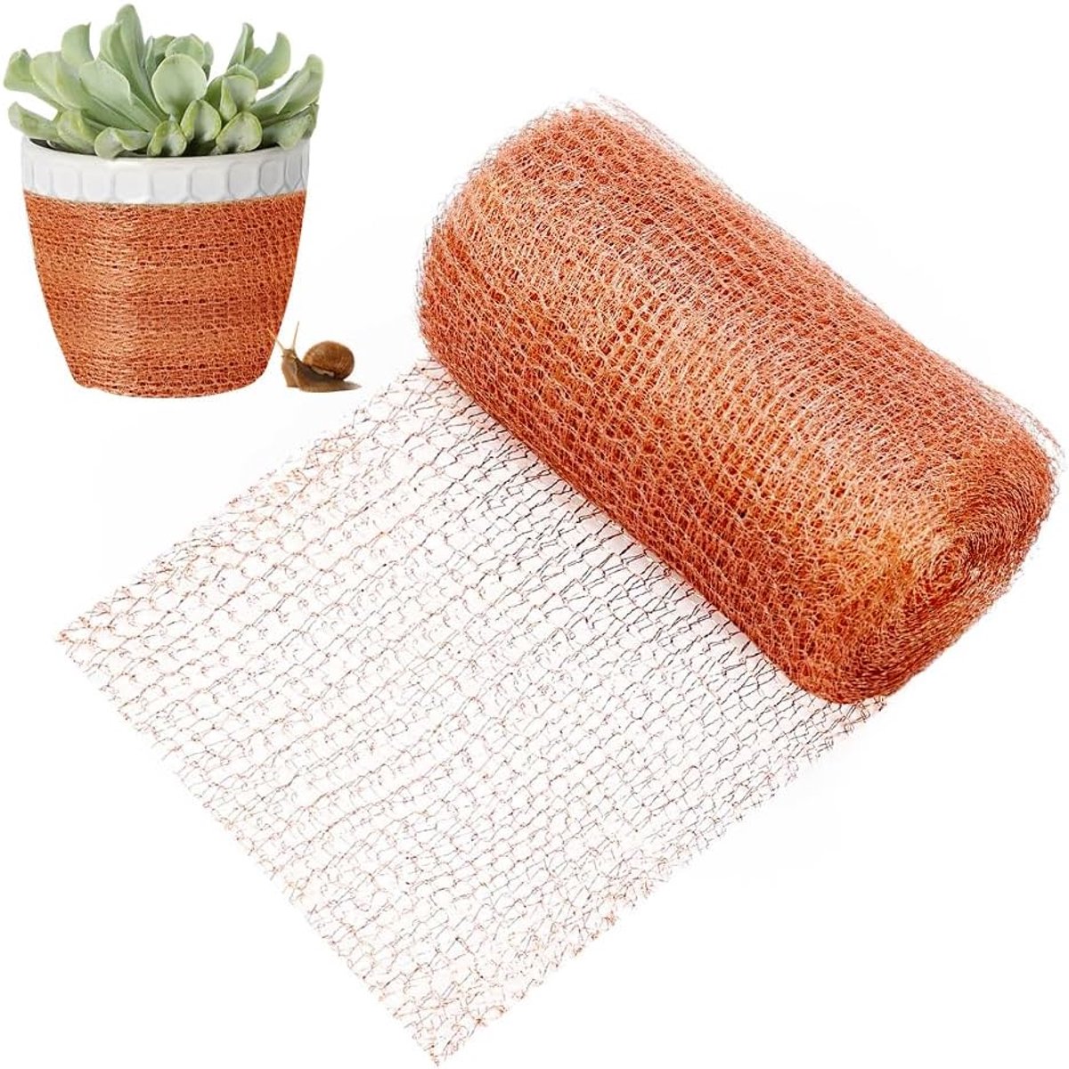 mizikuu Anti-slakkenhek, koperband, 12 m x 12,7 cm, koperband tegen slakken, verhoogd bloembed, snijbaar, koperen rooster, slakkenbescherming, metaal voor tuin, naaktslakken, slakkenval, muizenafweer