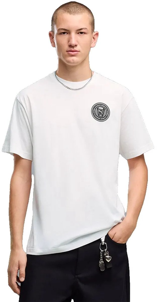 Puma Graphics Relaxed Badge T-shirt Met Korte Mouwen L Man Wit