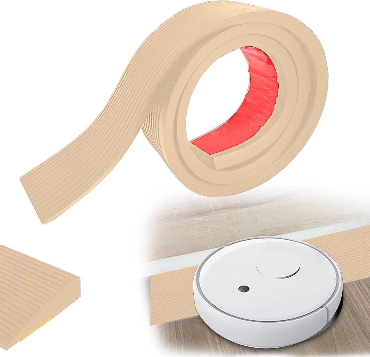 drempeloprijplaat, 90 x 8 x 2 cm, pvc rolstoelhelling, antislip oppervlak, rubberen oprijplaat, drempelhelling voor rolstoel, kinderwagen, rollator of e-scooter (lichtgeel)