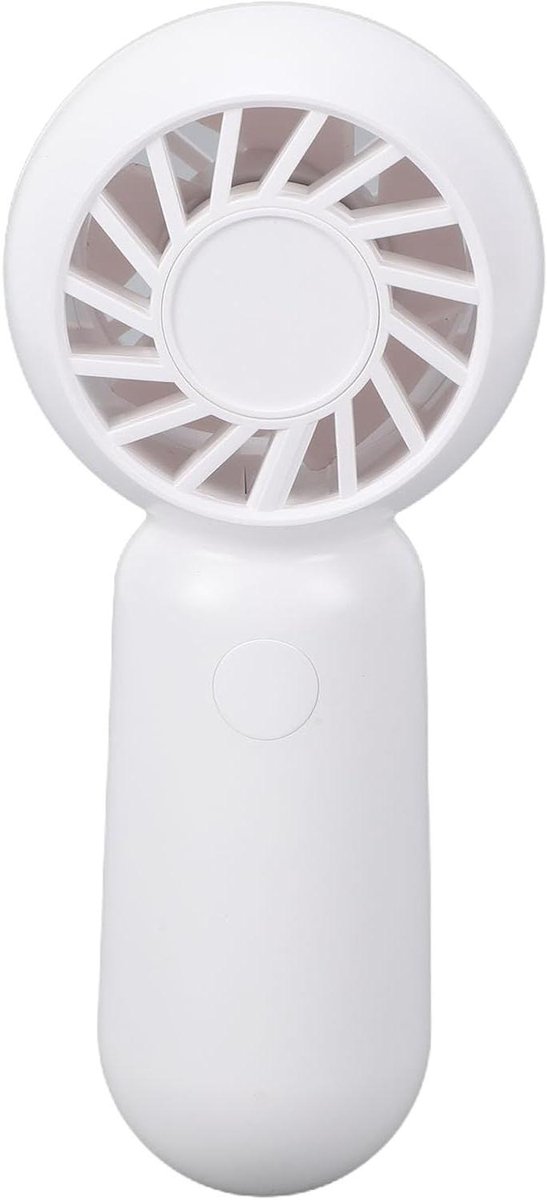 Mini Handventilator - Draagbare Ventilator Nek - Persoonlijke Koeling - Bladloos Ontwerp - 12D x 6B x 4H cm - Wit