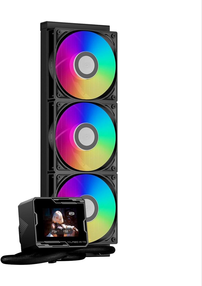 Vloeistofkoeler PC - CPU Koeler - Computer Onderdelen - 2.8 inch LCD Display - 397 x 120 x 27 mm