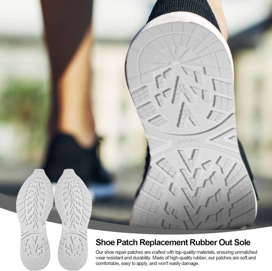 Schoenreparatie Pleisters - Zolen Repareren - Schoenen Herstellen - Antislip Rubber - Grote code EU41-44 - Zwart — afbeelding 4