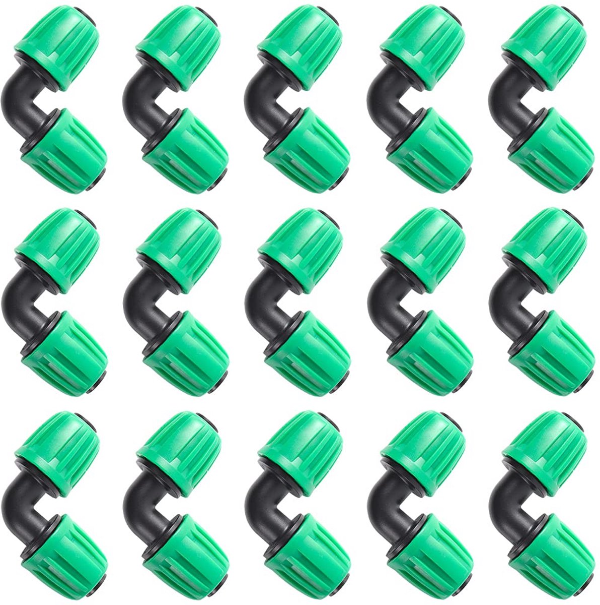 Thijox - 15-delige Koppeling voor Druppelbevloeiingsslang - 1/2 inch Slang (16 mm) - Anti-Druppelfitting - Elleboogverbindingen voor Tuin en Irrigatie