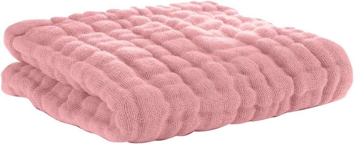 Babywashandjes Katoen - Spuugdoekjes Microvezel - Babyverzorging - Zeslaags Zacht - 30x30 cm - Lichtroze