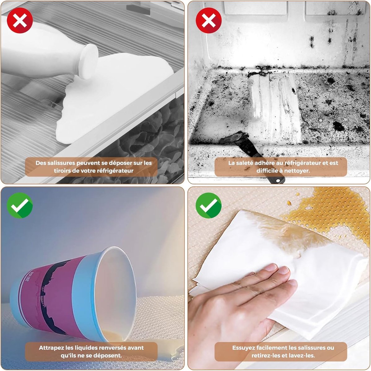 SnelShoppen - Non-slip mat voor ladebodems, 30 x 500 cm, EVA lade mat, plastic beschermmatten voor koelkasten en planken, op maat te knippen, anti-sli