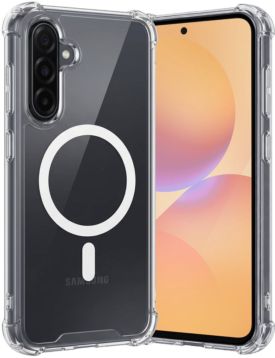 Hoes - Geschikt voor Samsung Galaxy A36 - Magsafe Compatible - Sterk & Shockproof - Back Cover - Shock Proof Case - Telefoon Hoesje Shockproof - Transparant
