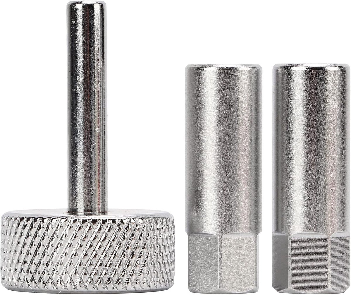 3 Stuks Stoter Ventiel Aanpassing Tool Set, KIMISS Motorfiets Scooter Klep Stoter 8 9 Mm Borgmoer Sockets 3 Mm Vierkante Type Driver voor Motorfietsen Atv's