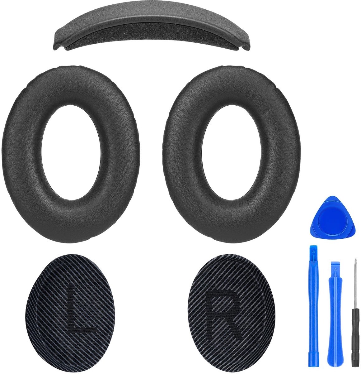 Omgoods - Vervangende Oorkussens voor Bose QC25/QC15/QC2/AE2/AE2W - Geheugenfoam en Kunstleer