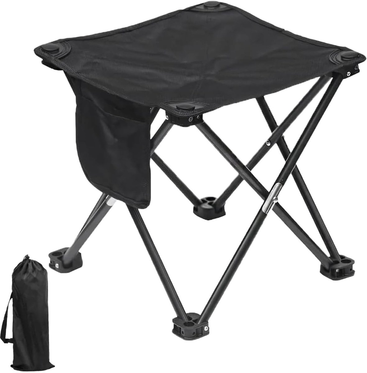 Omgoods - Draagbare opvouwbare campingkruk met opbergtas - Ideaal voor buitenactiviteiten