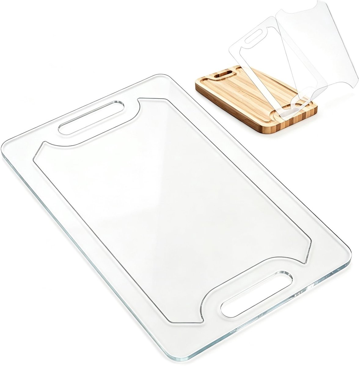 Omgoods - 2-in-1 Snijplanksjabloonset van Acryl