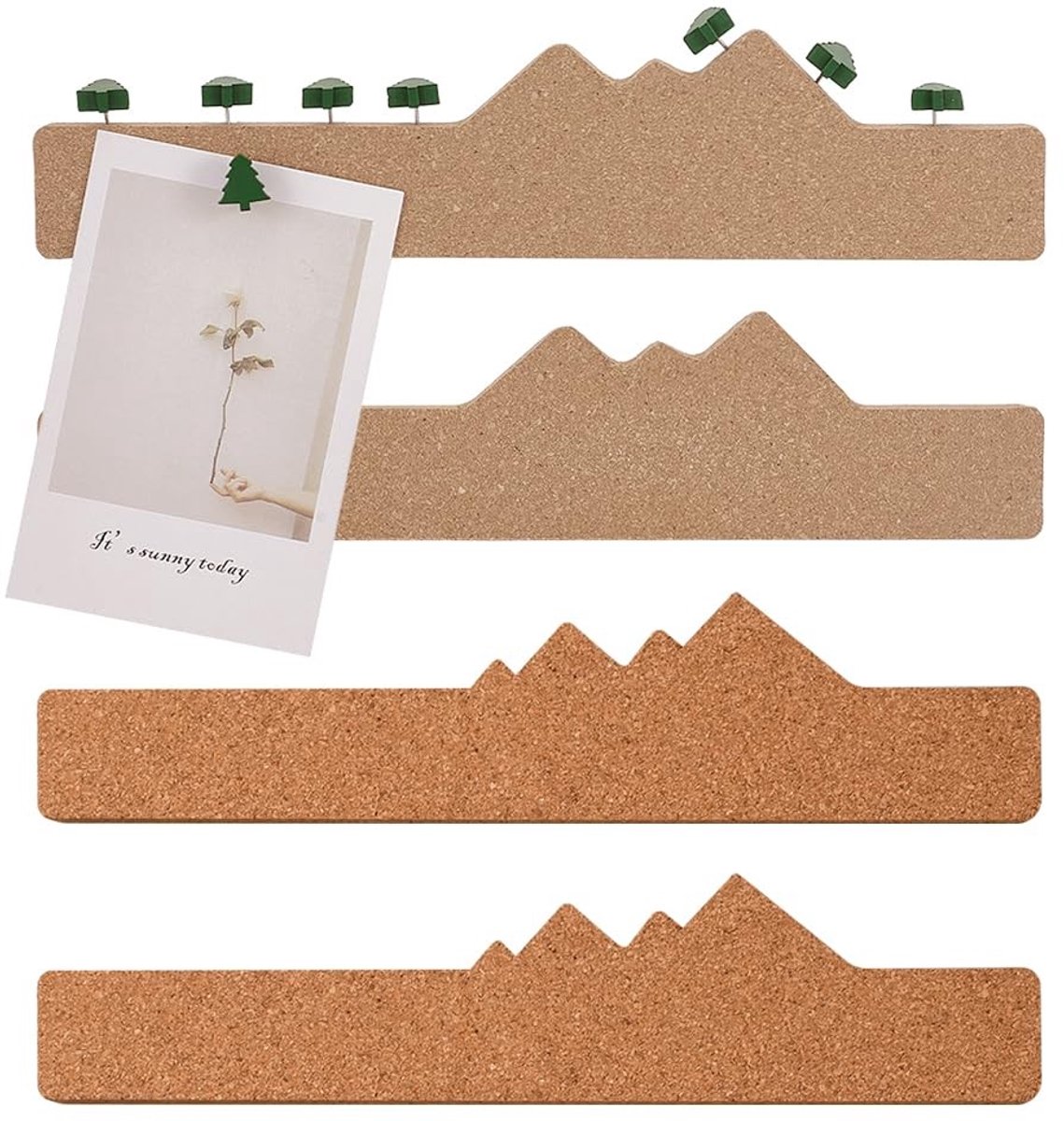 Omgoods - 4 Stuks Kurkborden met 50 Kerstboompennen - Perfect voor Creatieve Decoratie
