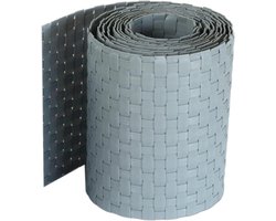 workingHOUSE Polyrotan Privacyschermen voor Dubbelstaafmathekwerk - Weerbestendige Strips voor Schutting, Balkon en Terras - Onderhoudsvrij en Eenvoudig te Installeren - 255 cm x 19 cm (Lichtgrijs)