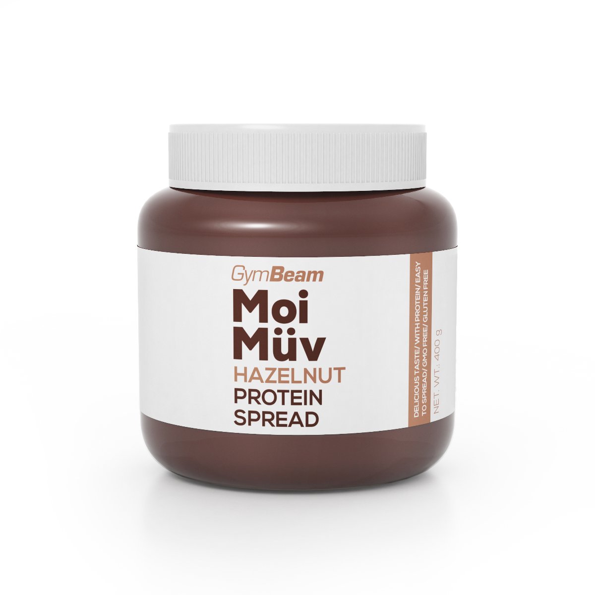 GymBeam MoiMüv Eiwitpasta 400 g hazelnoot