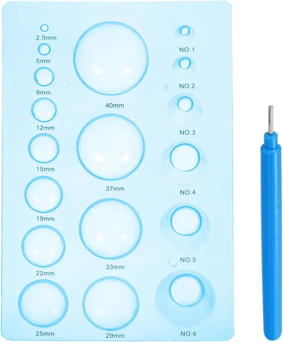 Quilling Gereedschap 19,5 x 13 cm Halfronde vormen 3-rijen Krimper Gereedschap met Quilling Pen voor 3D Bloempot Knutselwerk Blauw