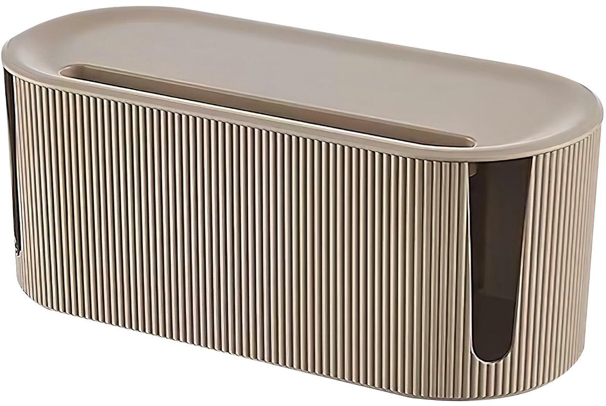 Omgoods - Kabelbox met Deksel - Veilig Kabelbeheer voor Woonkamer en Bureau (Bruin)