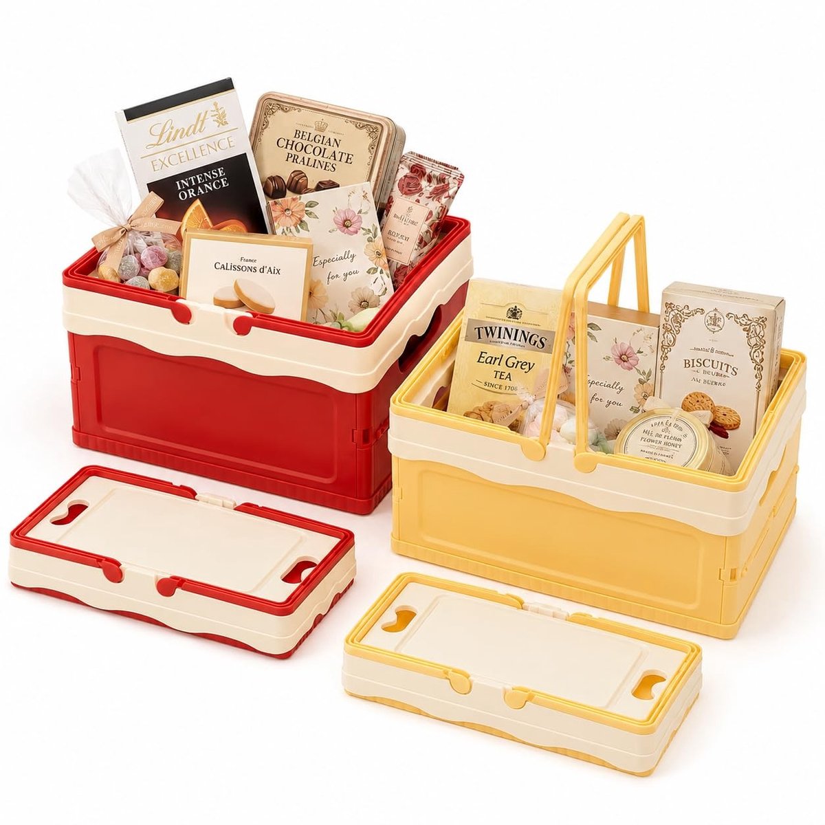 Omgoods - Set van 2 Opvouwbare Geschenkmandcontainers voor Opberging