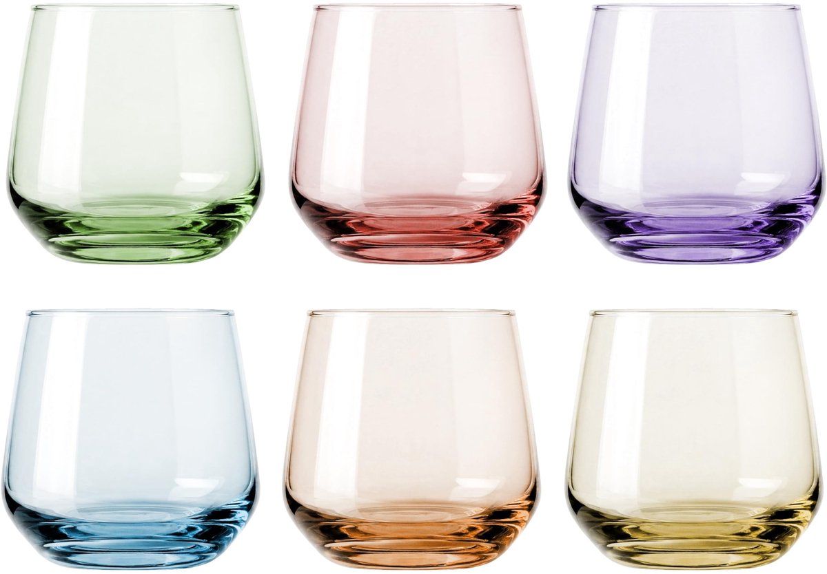 Omgoods - Krosno 1992 Glazen Set voor Water, Sappen en Cocktails - 310 ml, Set van 6