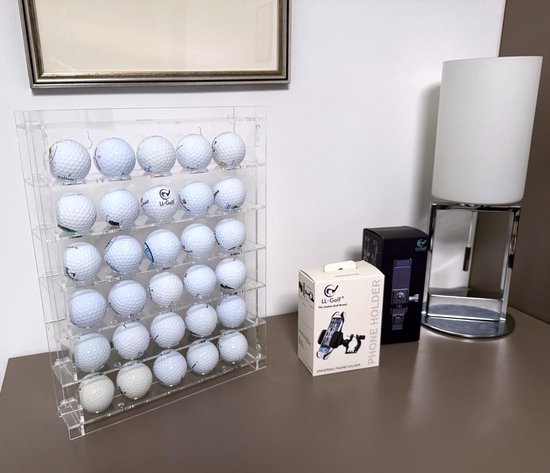 Omgoods - Acryl Display Rek voor 30 Golfballen - Presentatiebox voor Golfballen, Wand of Staande Montage — afbeelding 3
