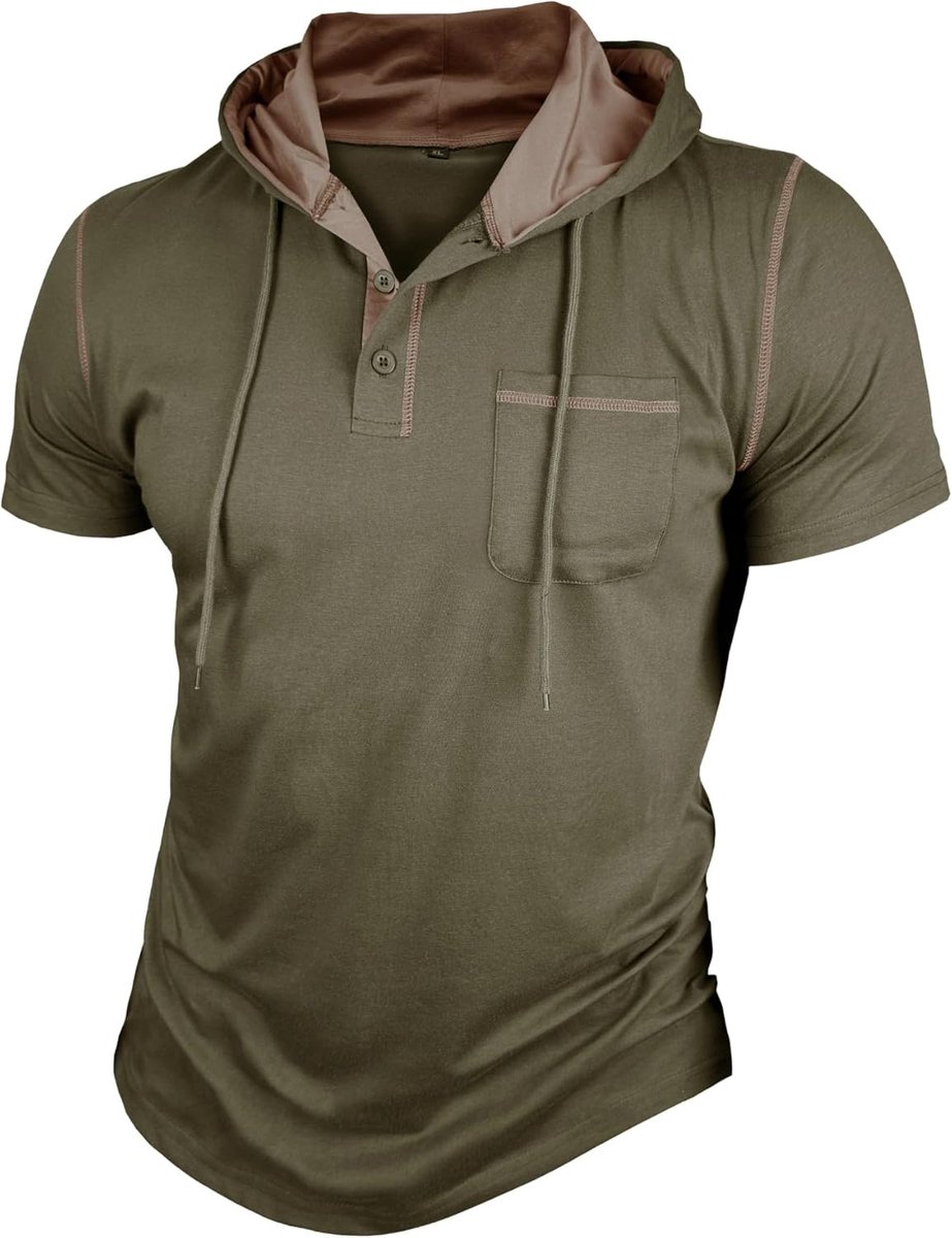 Hoodie met korte mouwen voor heren, work-out, gym, pullover, met capuchon, atletisch, zak, spier-fit, zomer, sweatshirt, lichtgewicht, hardlopen, boksen, wandelen, sport, hoodys shirts
