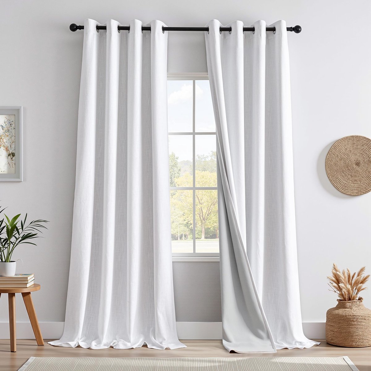 Omgoods - Opaque Thermal Gordijnen 260 x 140 cm Wit
