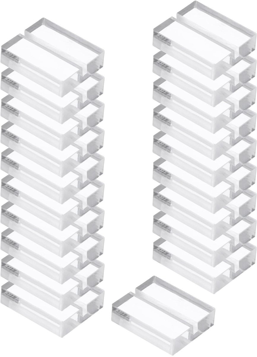 Omgoods - 20 Stuks Acryl Plaats Kaart Houder - Table Number Houder voor Foto en Menu Presentatie