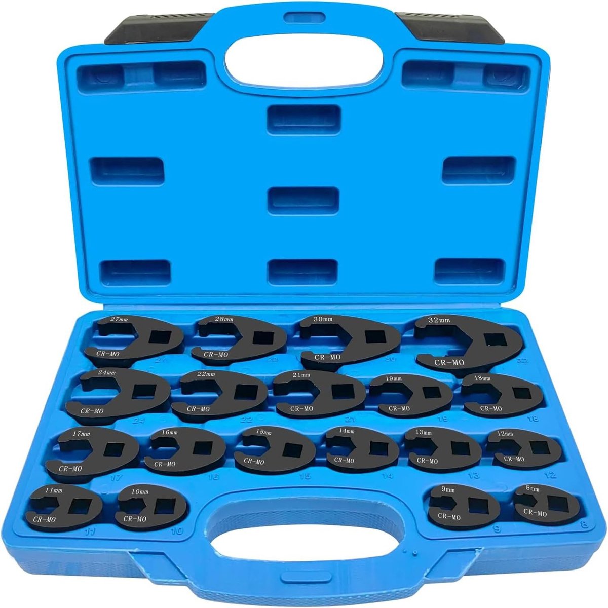 Omgoods - Set van 19 Ratelsleutels 8-32 mm met Gereedschapskoffer - Voor Professioneel Gebruik