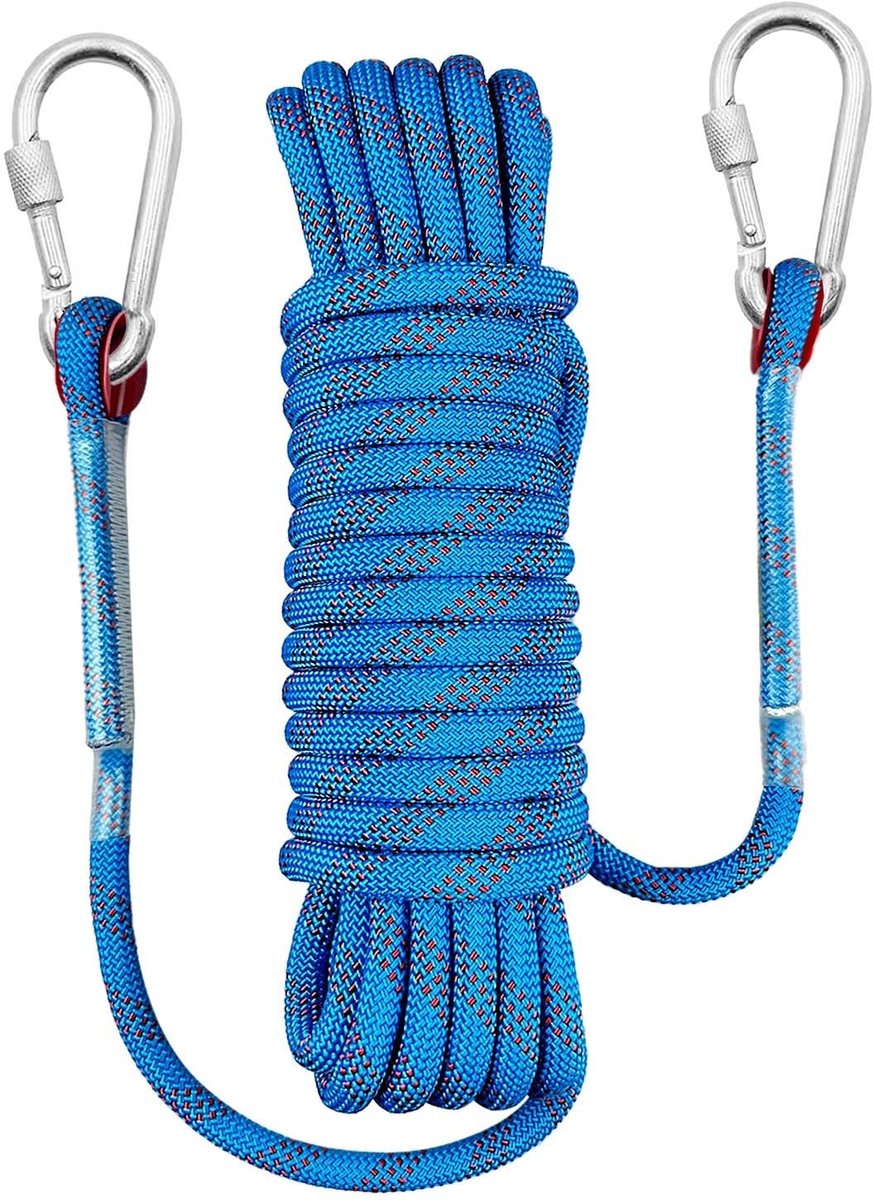 Omgoods - Veiligheidstouw met Karabijnhaak, 10 m Nylon Klimtouw