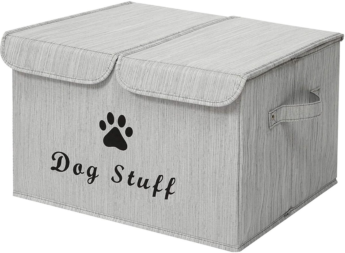 Omgoods - Dog Toy Box - Honden speelgoed opbergbox van bamboe, vouwbaar en ademend