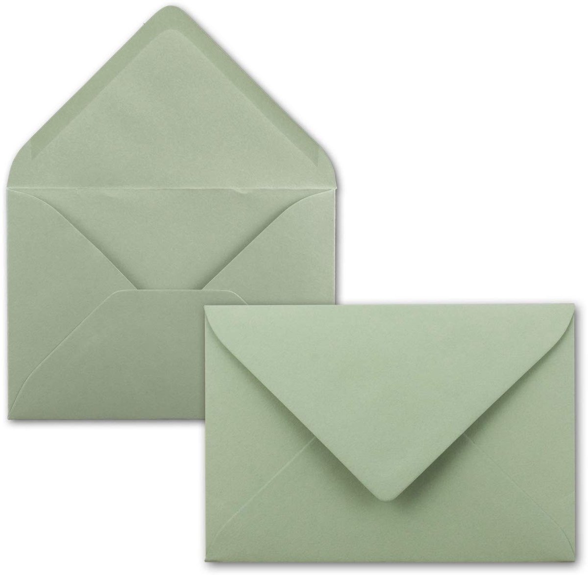 Omgoods - Enveloppen Set van 150 Stuks Eucalyptus Groen met Plakrand