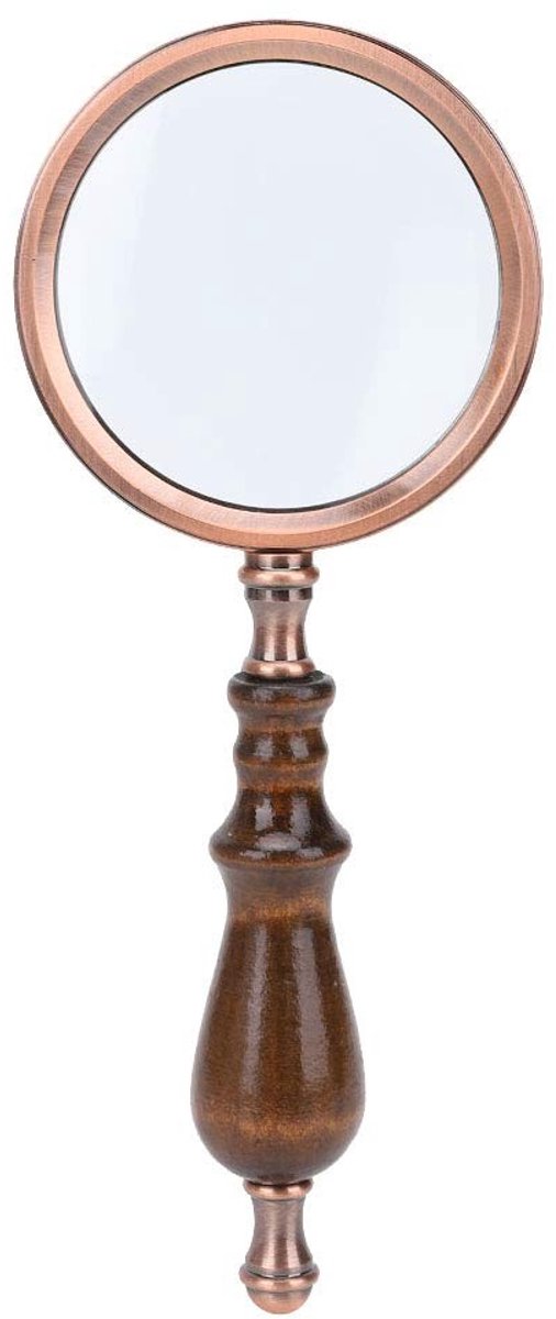 Omgoods- Vergrootglas 10x Hoge Vergroting - Handheld - Afneembaar Houten Handvat - Zinklegering - Optische Glazen Lens - Stevig en Praktisch - Leesloep
