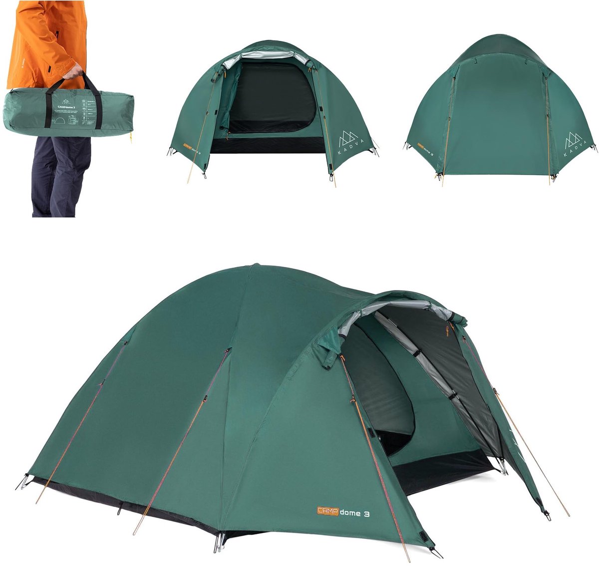Omgoods - CAMPdome 3 Tent voor 3 Personen - Lichtgewicht en Waterdicht