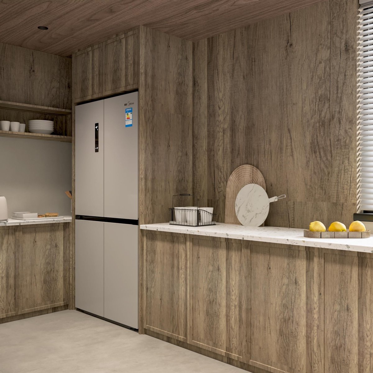 Omgoods - Zelfklevend Houtbehang - 40 cm x 9 m, Vintage Grijs Houtlook, Waterdicht en Duurzaam