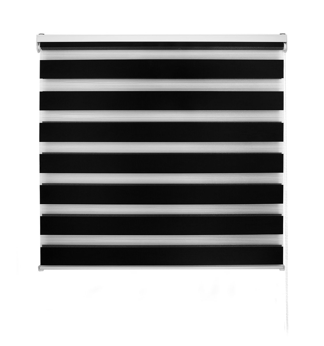 Omgoods - Dubbel Laags Rolgordijn voor Nacht en Dag - 120 x 250 cm - Zwart