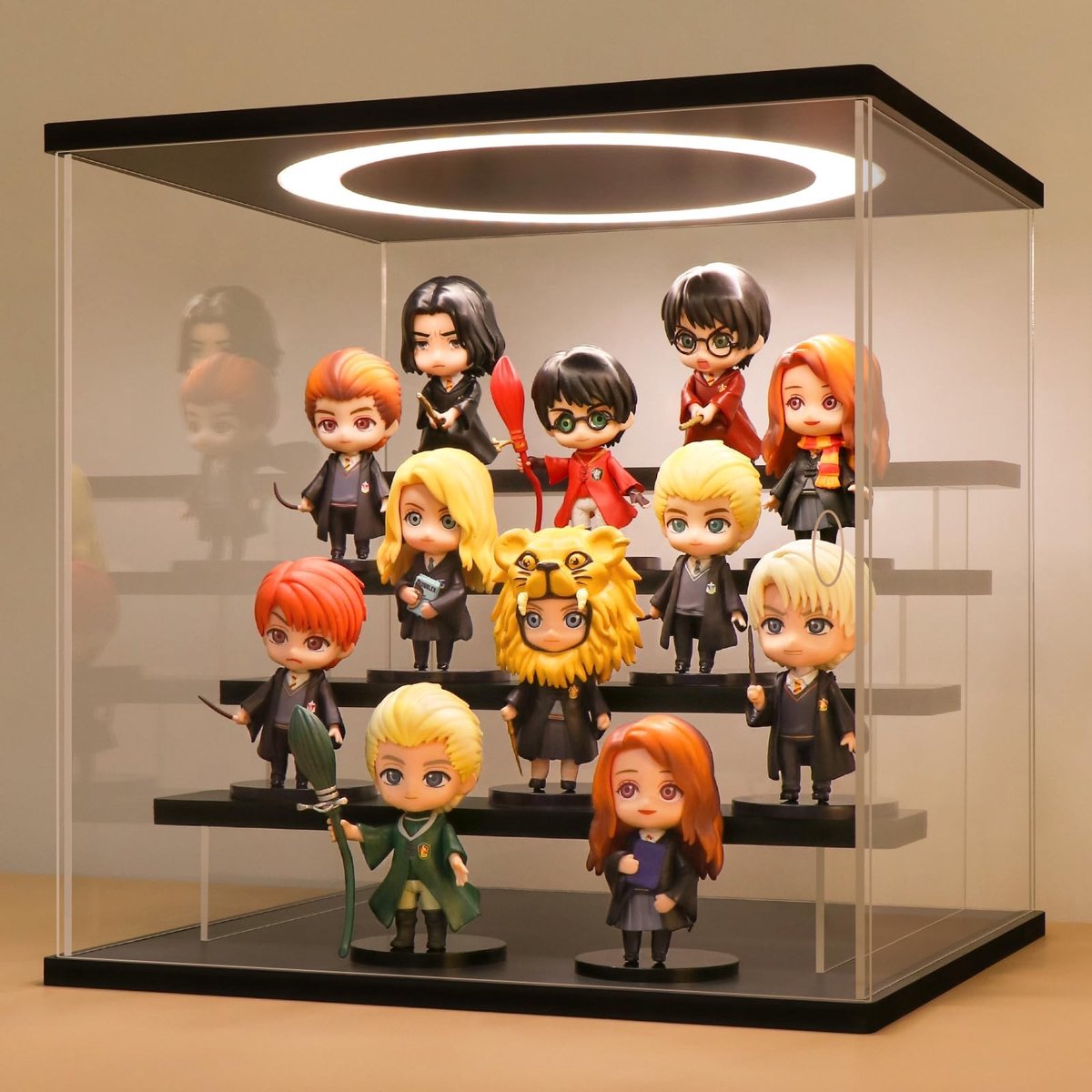 Omgoods - Acryl Display Case met LED Verlichting - 5 Vloeren voor Verzamelobjecten