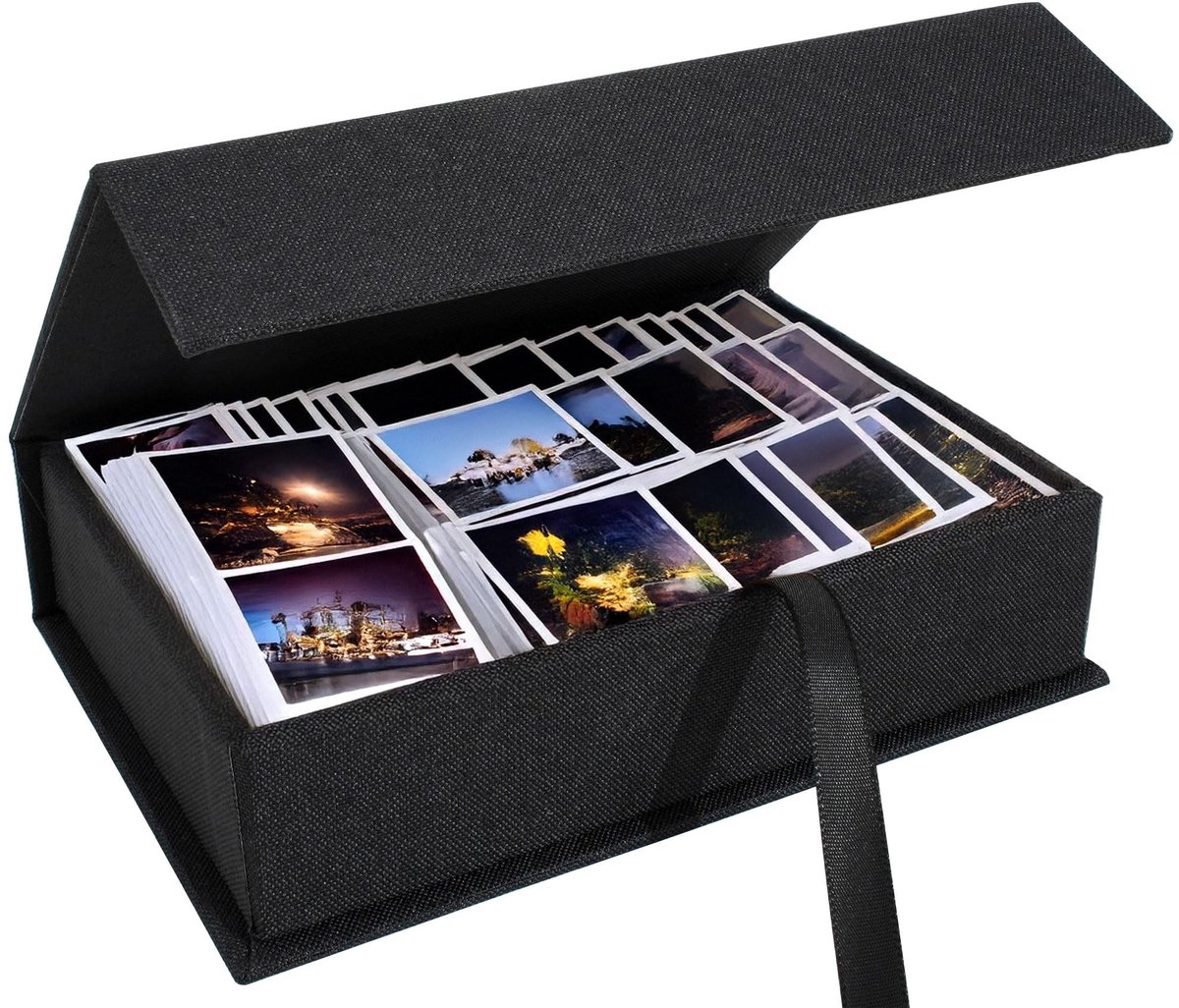 Omgoods - Foto Opbergdoos voor 200 Foto's (20x25 cm, Zwart)