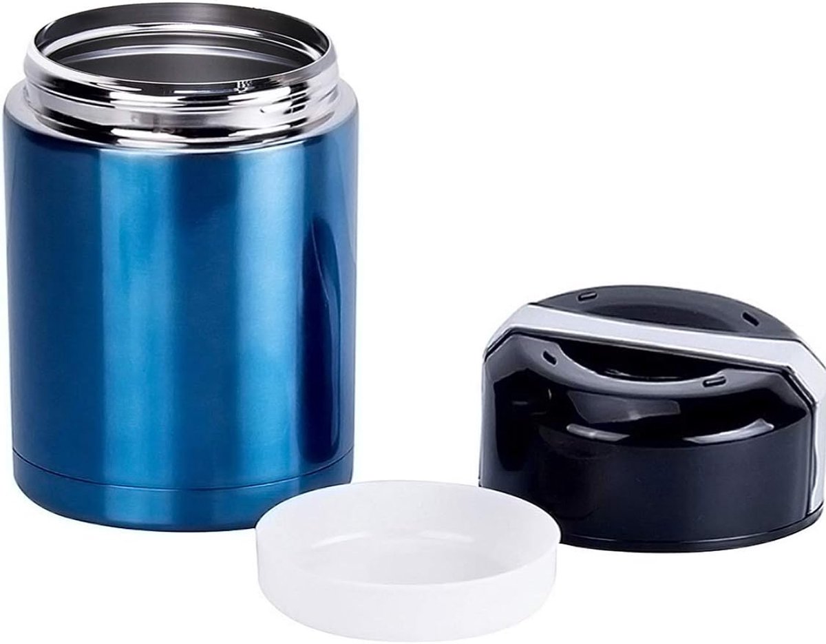 Thermoskan, vacuüm-geïsoleerd voor het koken van 35 ounces, roestvrij staal, binnenkant, lekvrij soepglas en voorraadcontainer voor levensmiddelen, blauw
