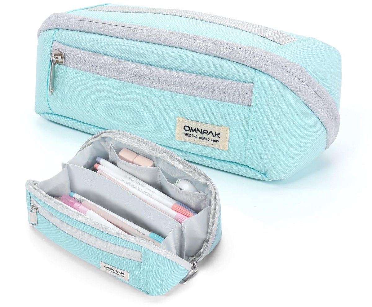Omgoods - Grote Capaciteit Pennenhouder met Draaghandvat - Unisex Groen