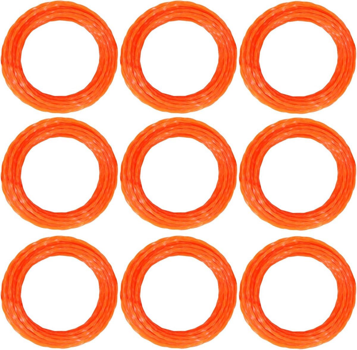 Set van 9 reservedraden voor maaien, extra sterke draad met een diameter van 2,0 mm voor Makita grastrimmer DUR189, DUR191L, DUR191U, DUR192L, 42 M trimmerdraad voor Makita 191D89-4 2-draads