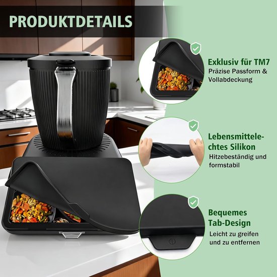 displaybescherming voor Thermomix TM7, waterdichte en stofdichte displayafdekking, krasbestendige beschermplaat voor TM7-display, accessoires voor Vorwerk Bimby TM7 keukenmachine — afbeelding 2