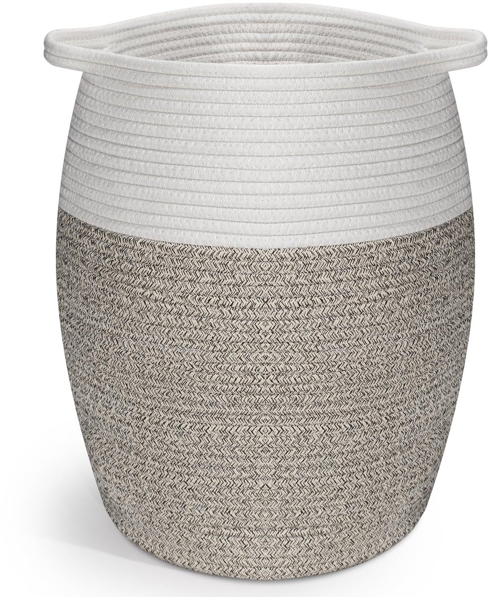 Omgoods - Handgeweven Katoenen Rope Wasmand 40L voor Kleding