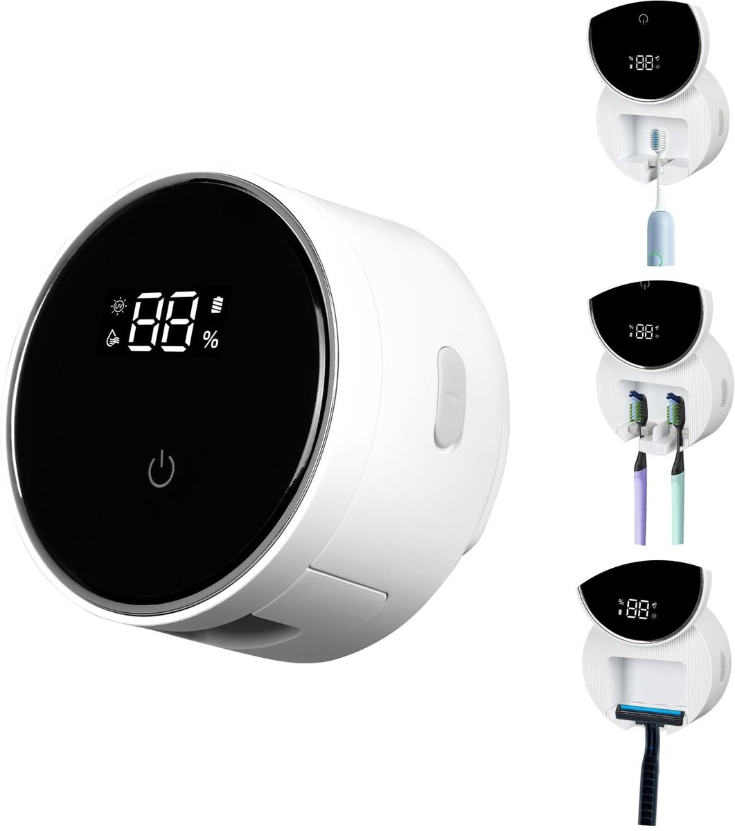 Omgoods - UV Sterilisator en Tandenborstelhouder - Intelligent en Wandmontage